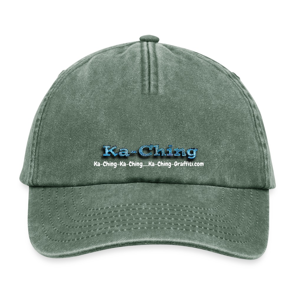 Ka-Ching Cap blue Logo - vintage bottle green 