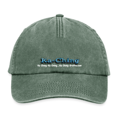 Ka-Ching Cap blue Logo - vintage bottle green 