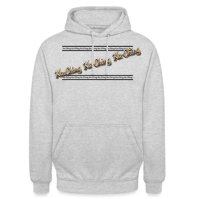 Ka-Ching Unisex Hoodie design 2 - light heather grey