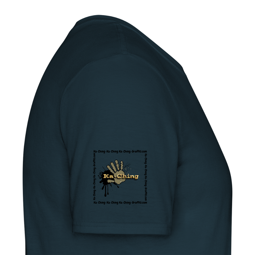 Ka-Ching T-Shirt Ching Gold Logo CHGD-T-02w - navy