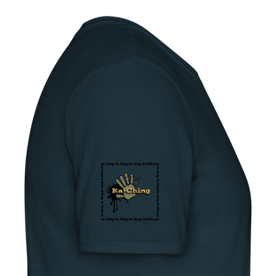 Ka-Ching T-Shirt Ching Gold Logo CHGD-T-02w - navy