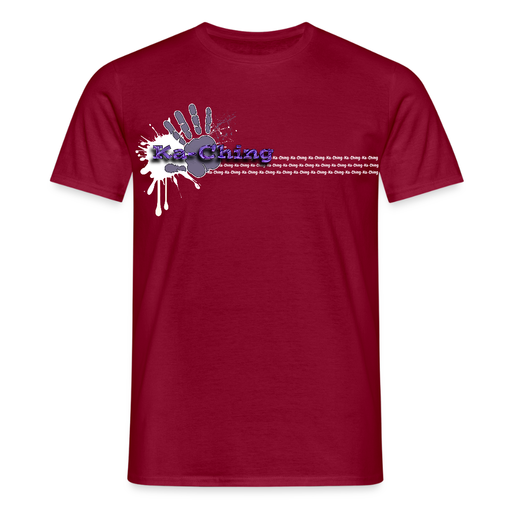 Unisex T-Shirt Ching Purple Logo WH/Dark CHPU-T-06d - brick red