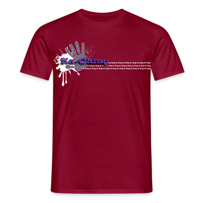 Unisex T-Shirt Ching Purple Logo WH/Dark CHPU-T-06d - brick red