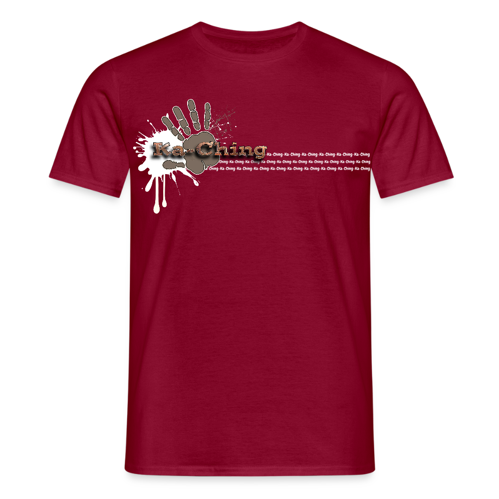 Unisex T-Shirt Ching Bronze Logo WH/Dark CHBR-T-04d - brick red