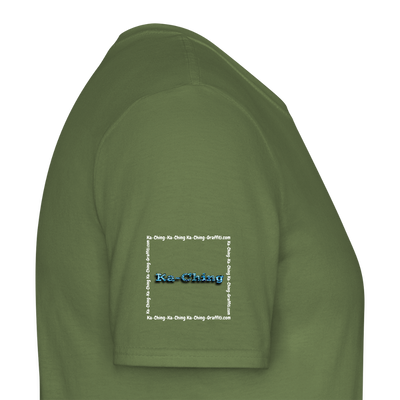 Unisex T-Shirt Ching Blue Logo WH/Dark CHBL-T-05d - military green