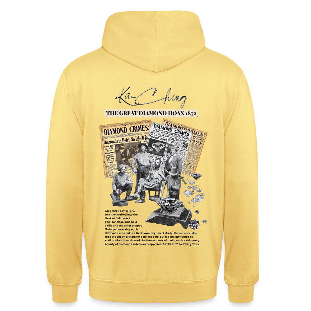 diamond range limited edition Hoodie  design 1 light background - lemon yellow