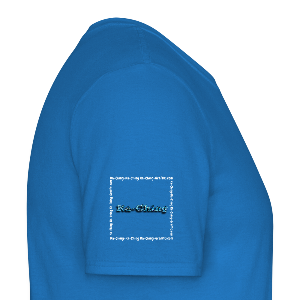 Unisex T-Shirt Ching Blue Logo WH/Dark CHBL-T-05d - royal blue