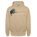 Unisex Hoodie Ching Silver logo - beige