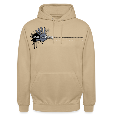 Unisex Hoodie Ching Silver logo - beige