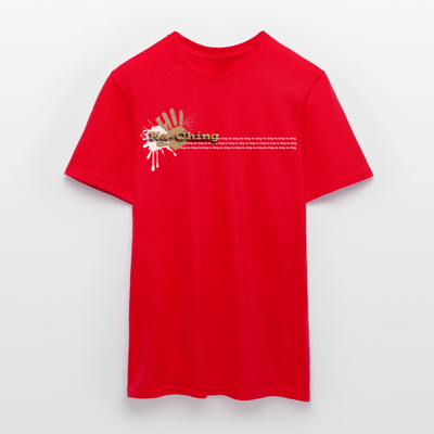 Unisex T-Shirt Ching Gold Logo WH/Dark CHGD-T-02d - red