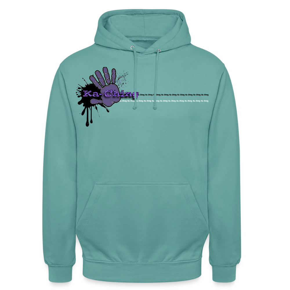 Unisex Hoodie Ching Purple logo - pastel turquoise
