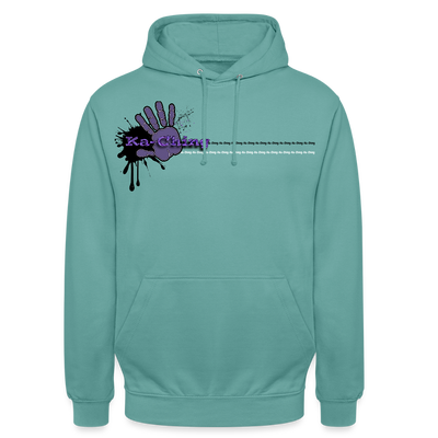 Unisex Hoodie Ching Purple logo - pastel turquoise