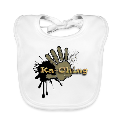 Baby Organic Bib gold - white