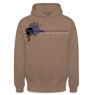 Unisex Hoodie Ching Purple logo - mocha