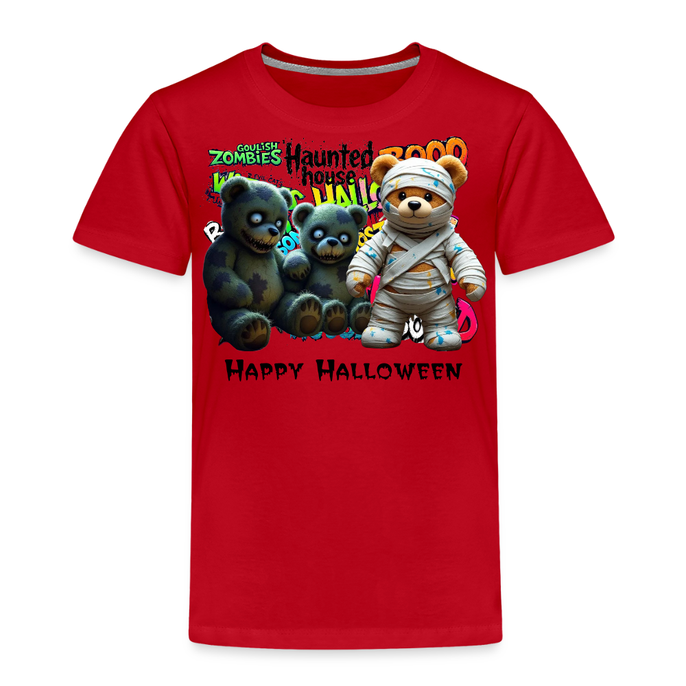 Teddies zombie mummy Halloween Tee - red