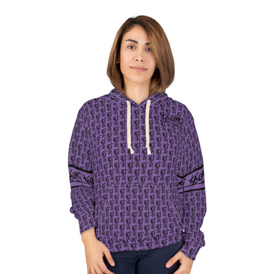 Ka-Ching Graffiti Purple Hoodie - Unisex Pullover, Streetwear Fashion, Casualwear, Unique Graphic Sweatshirt, Gift for Creative Souls