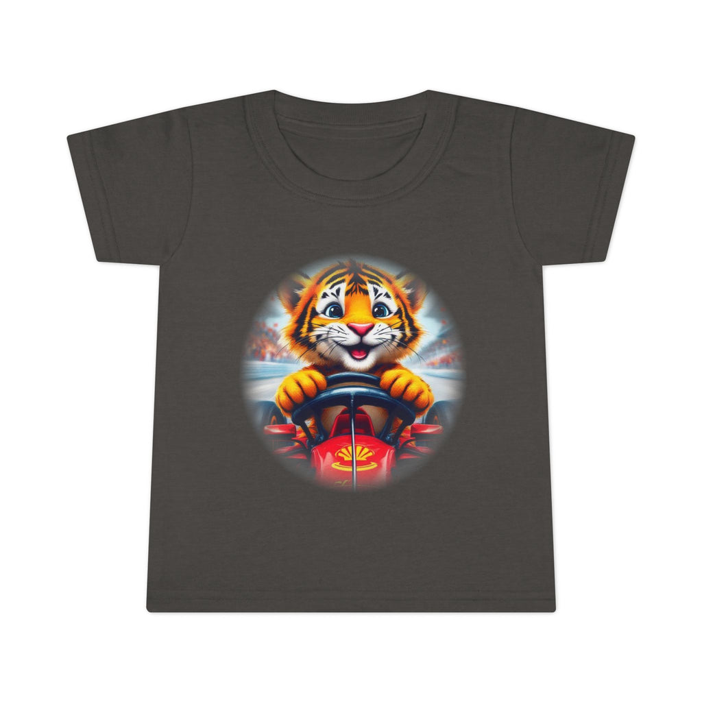 Playful Tiger Driving Toddler T-Shirt | Cute Kids Graphic Tee for Fun Adventures