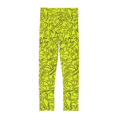 Track print ln Yellow kids Leggings, Activewear, Fashionable