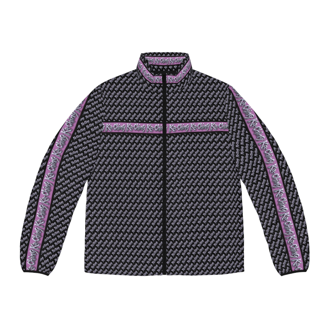 Ka-Ching Mauve designer print Puffer Jacket limited edition