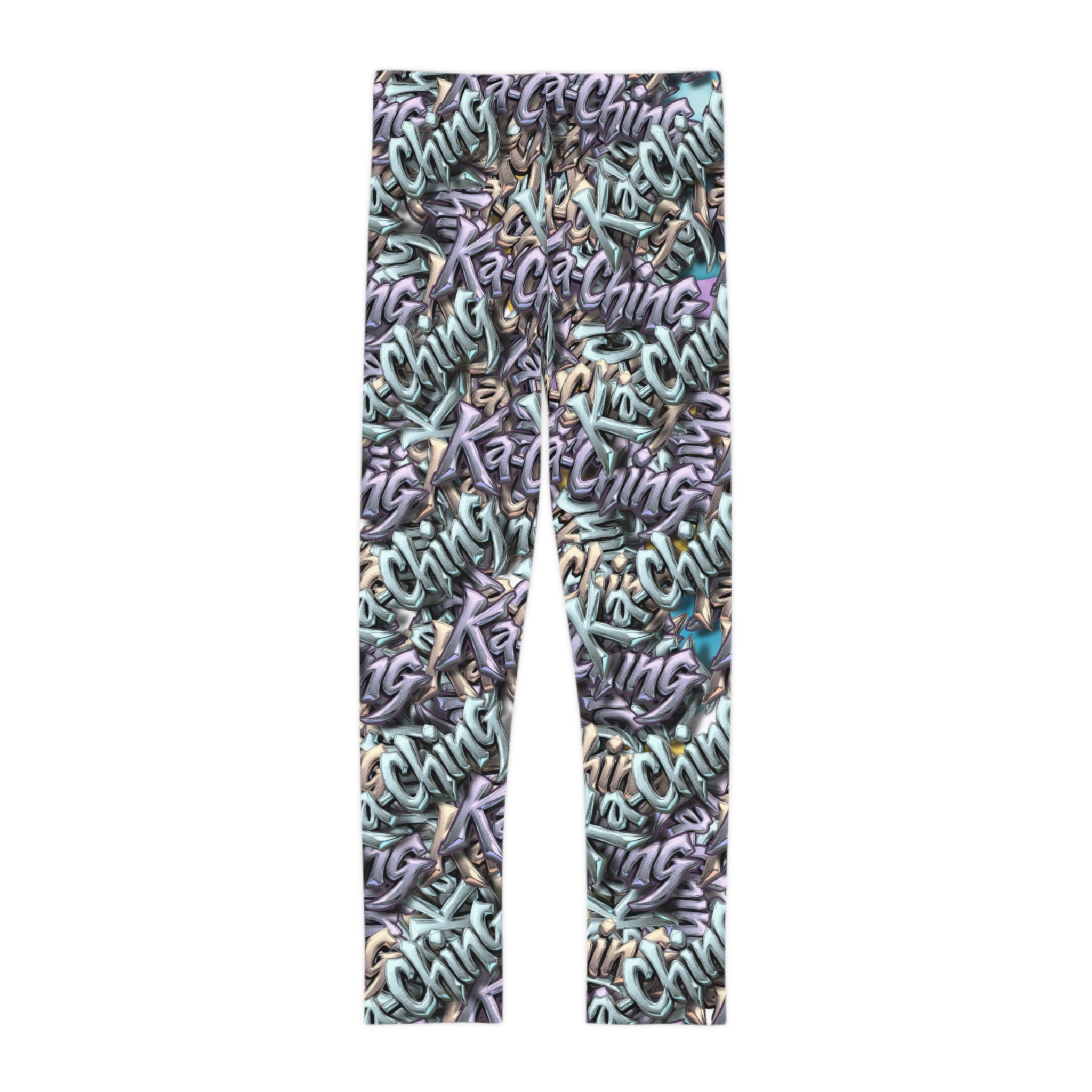 Ching Print Leggings, Playful Activewear, Fashionable, Gift for Kids