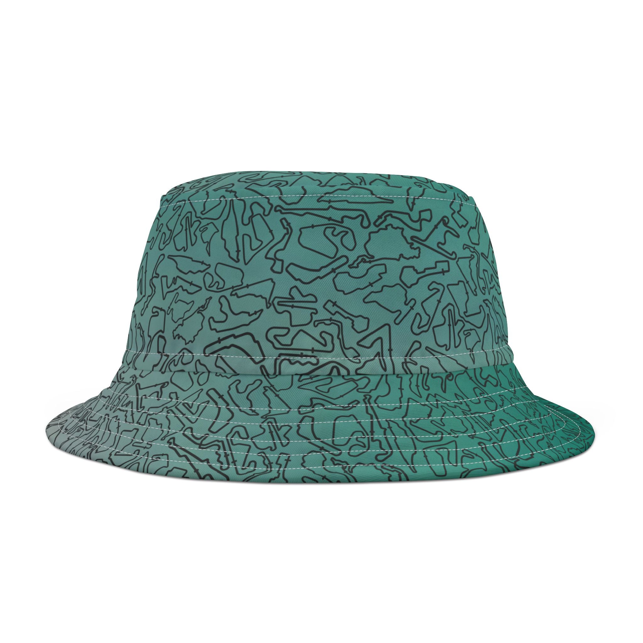Teal grey Track Camo bucket hat , Festival Fashion, Gift for Fashion Lovers, AOP Design