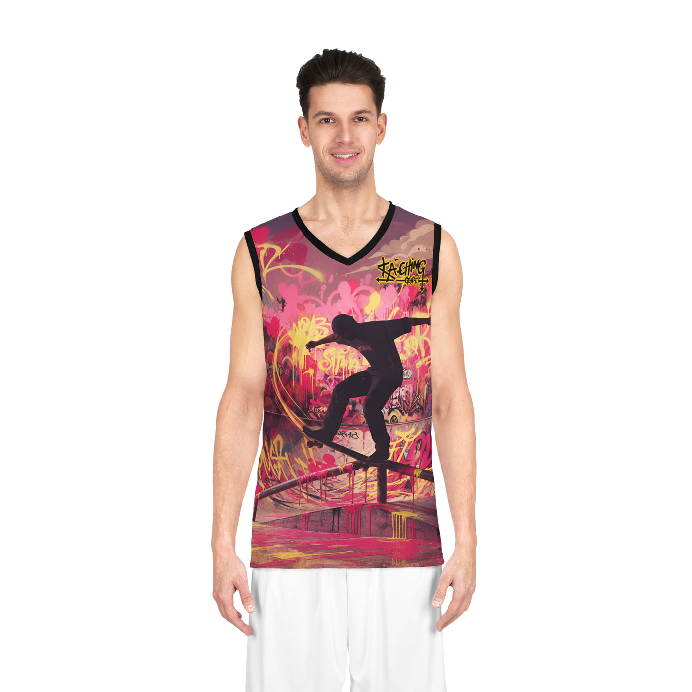 Ka-Ching- Graffiti Skateboarding Tee, Big back graphic