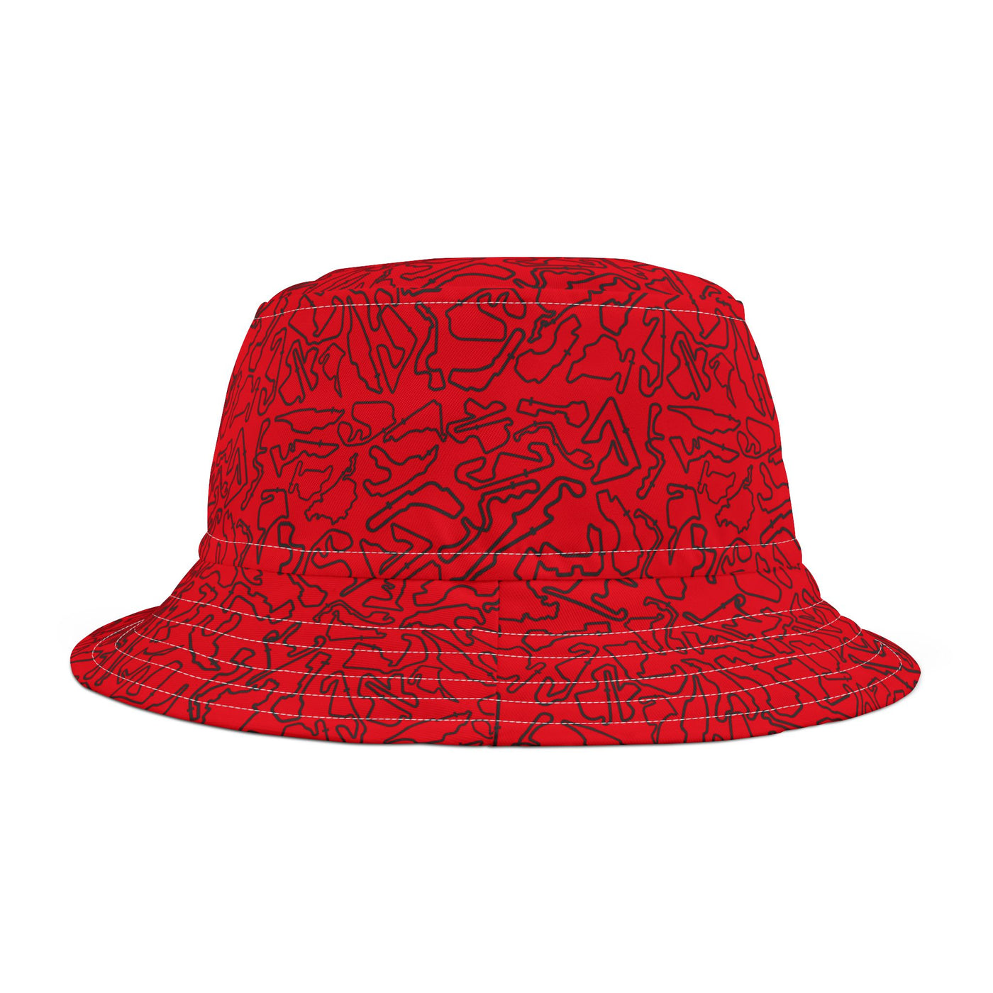 Red Track Camo bucket hat , Festival Fashion, Gift for Fashion Lovers, AOP Design