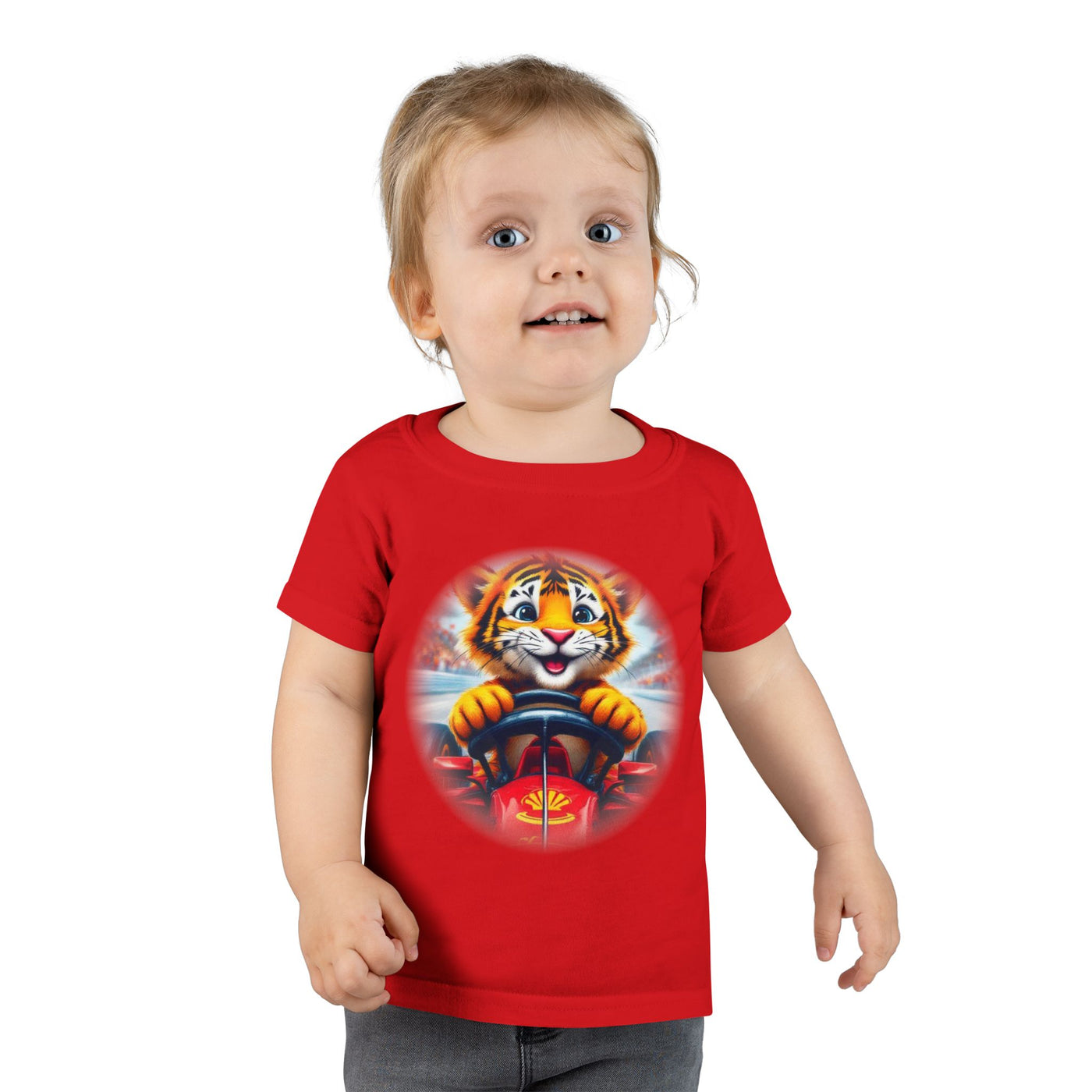 Playful Tiger Driving Toddler T-Shirt | Cute Kids Graphic Tee for Fun Adventures