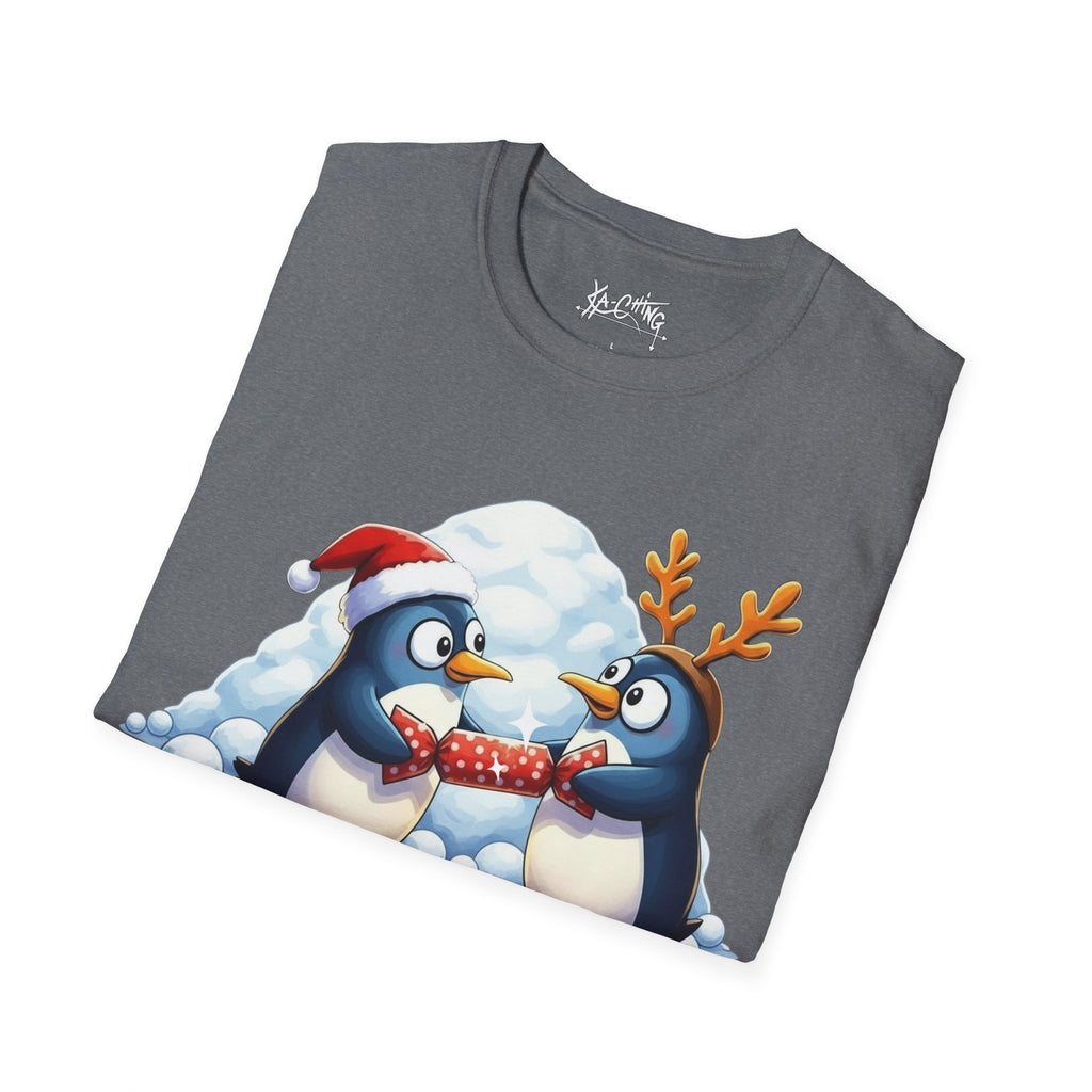 Christmas Penguins cracker Graphic Tee