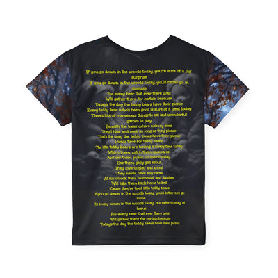 f you dare go down to the woods today unisex kid Tee
