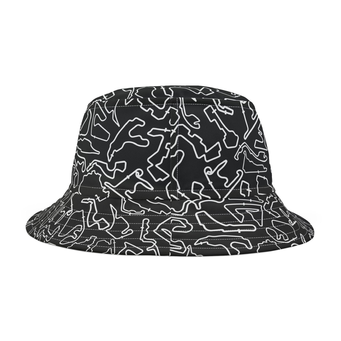 White Black Track Camo black bucket hat , Festival Fashion, Gift for Fashion Lovers, AOP Design