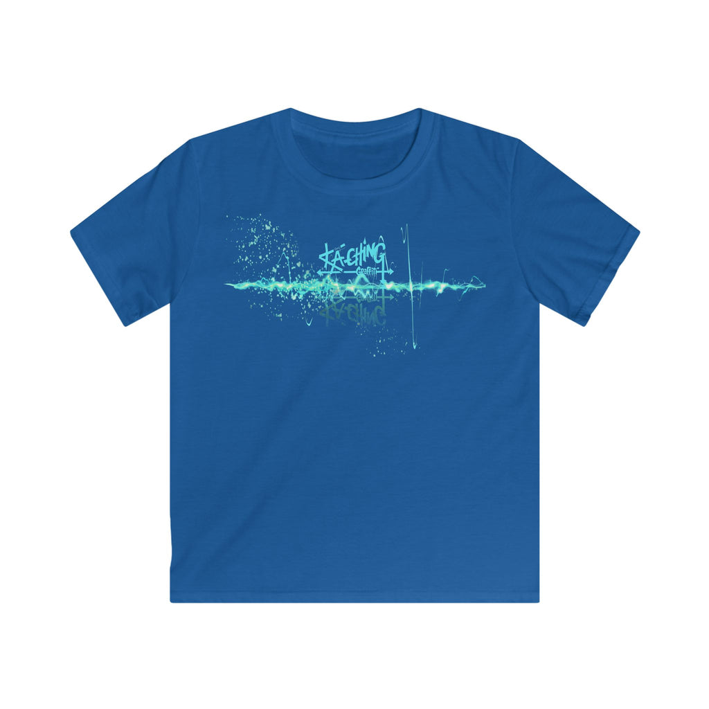 Ka-Ching Kids Neon Aqua Tee -
