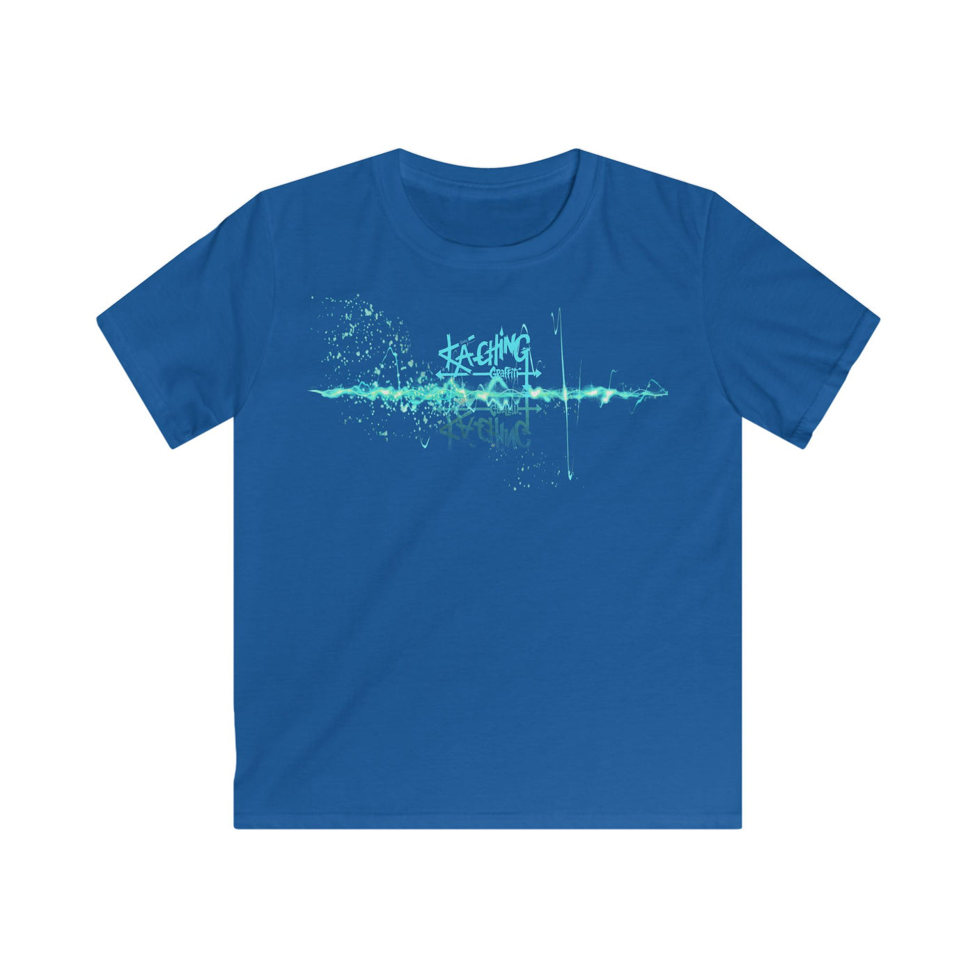 Ka-Ching Kids Neon Aqua Tee -