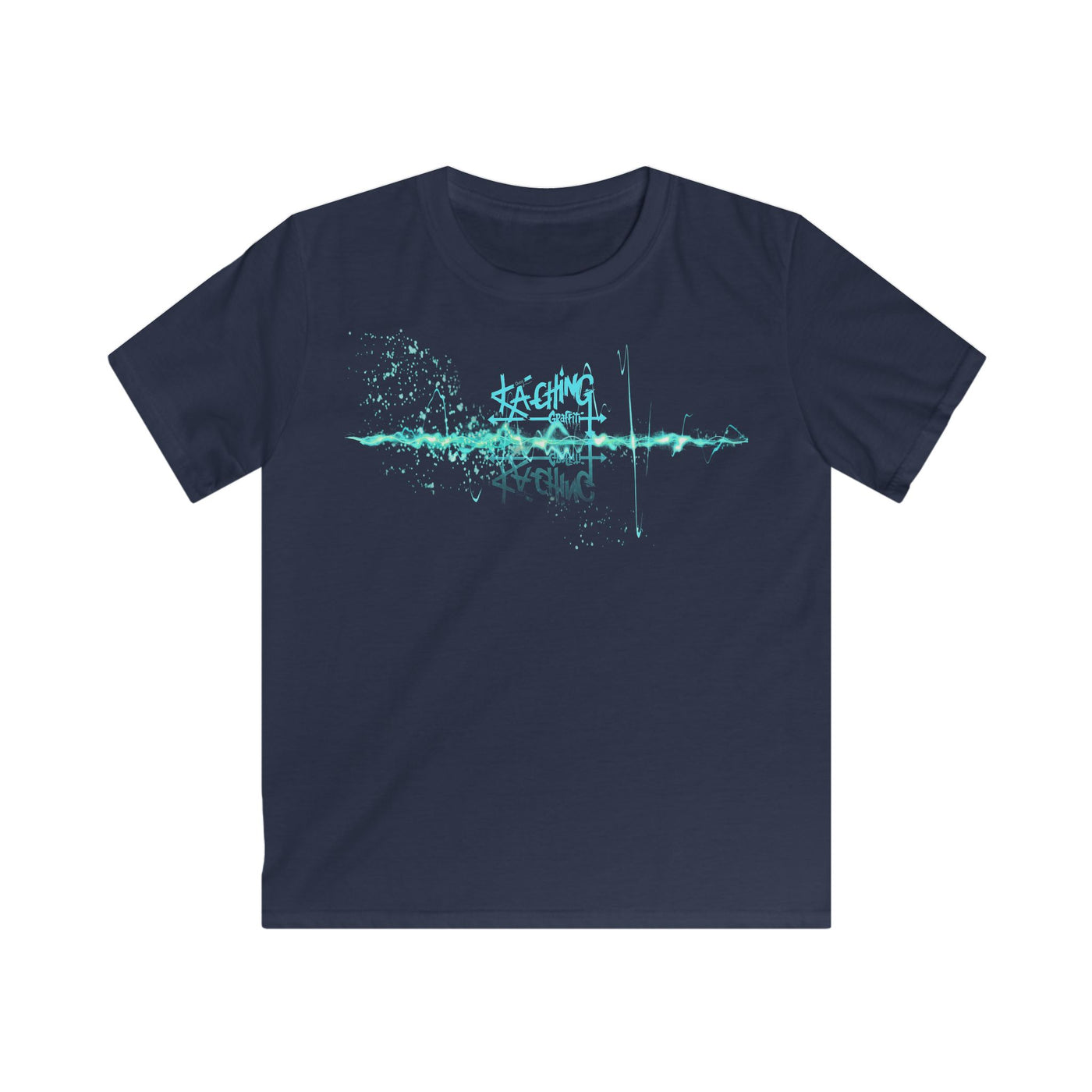 Ka-Ching Kids Neon Aqua Tee -