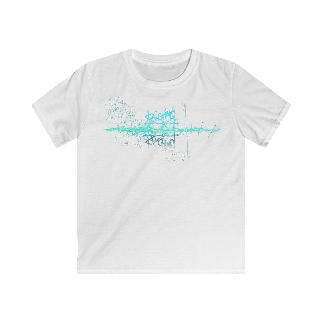 Ka-Ching Kids Neon Aqua Tee -