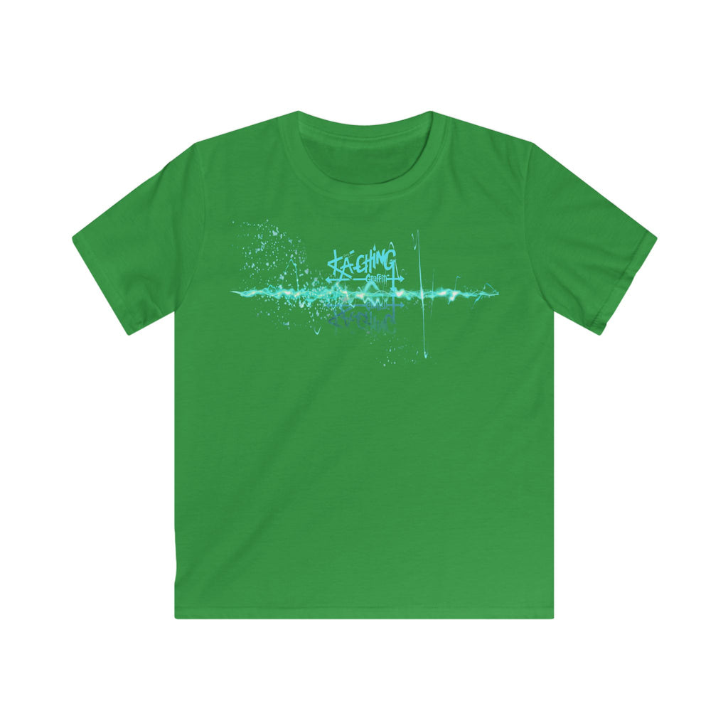 Ka-Ching Kids Neon Aqua Tee -