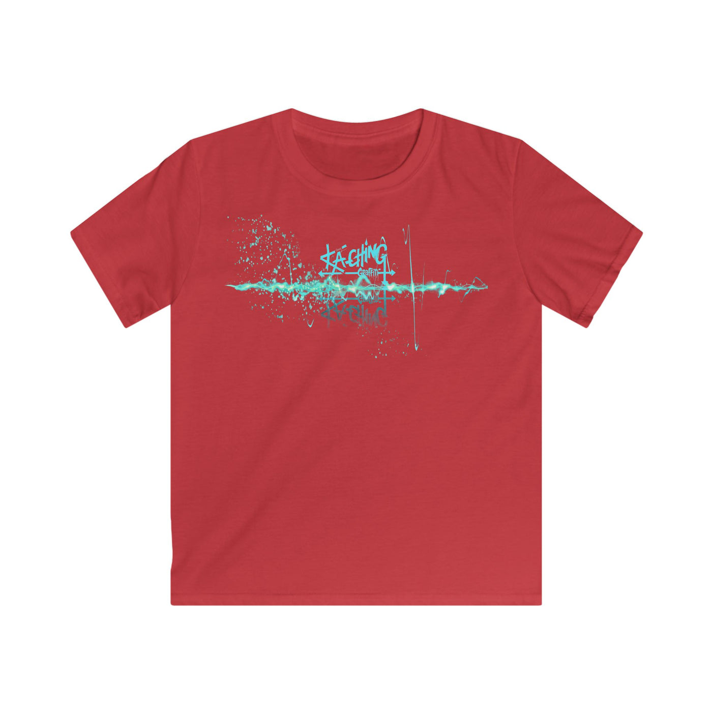 Ka-Ching Kids Neon Aqua Tee -