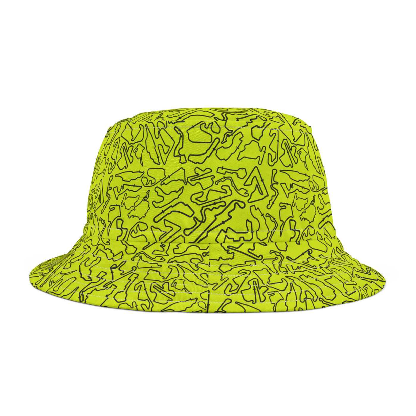 Yellow Track Camo bucket hat, Festival Fashion, Gift for Fashion Lovers, AOP Design