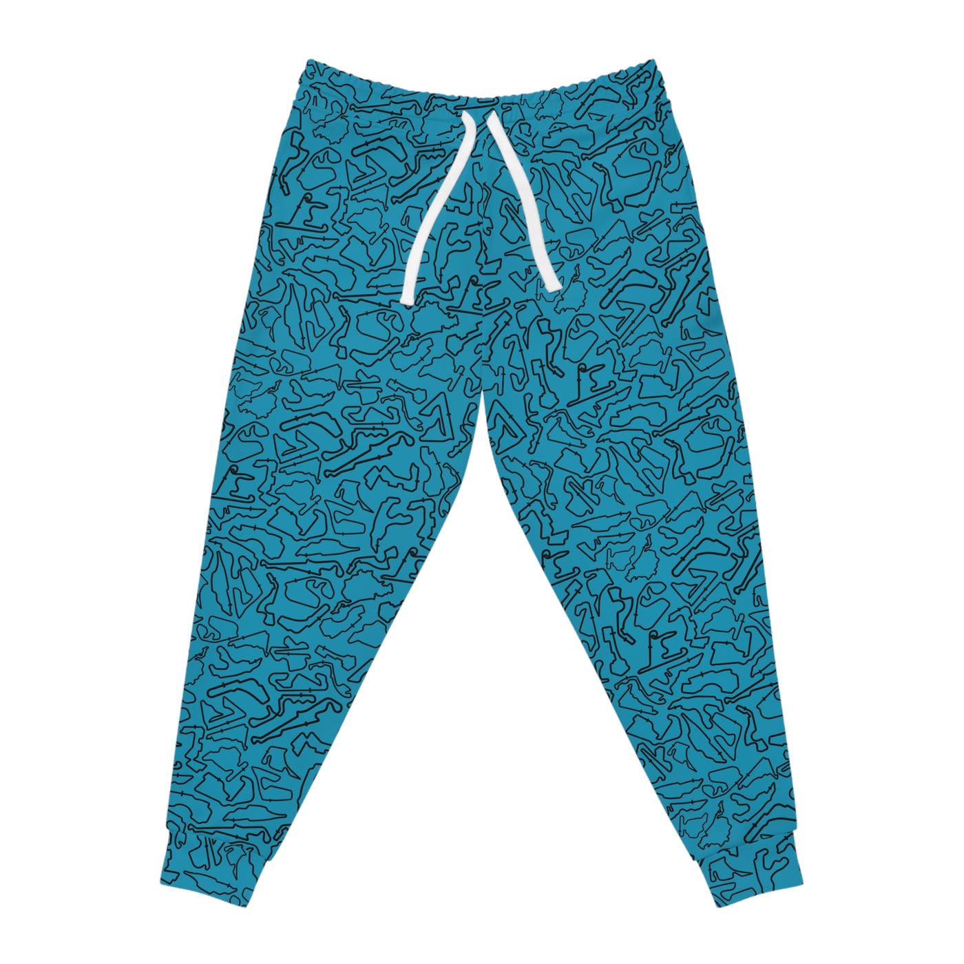 Black Teal Track Camo unisex Joggers, Casual Lounge