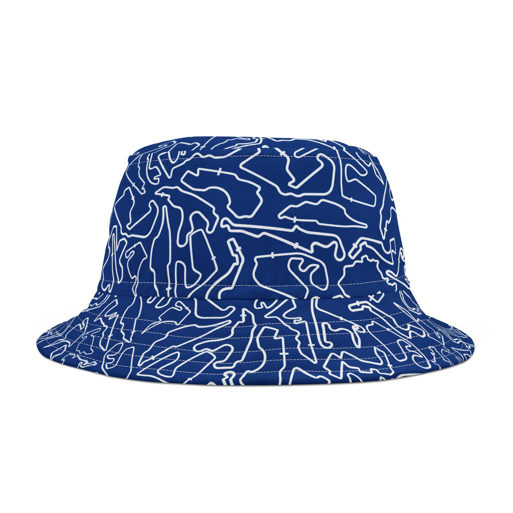 White Blue Track Camo bucket hat , Festival Fashion, Gift for Fashion Lovers, AOP Design