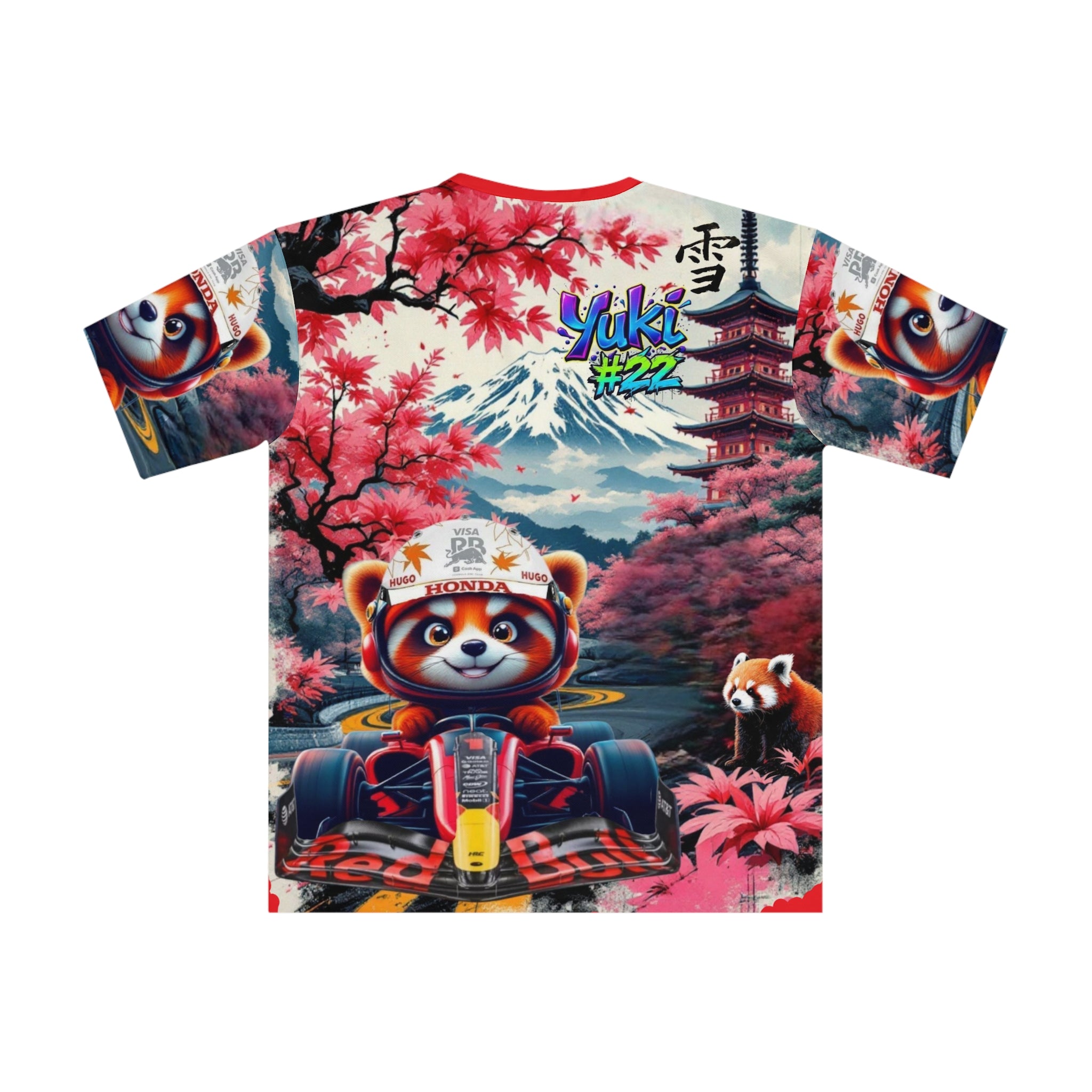 #22 Loose T-Shirt - Colorful Racing Design with Japanese Backdrop - Perfect for Motorsport Fans