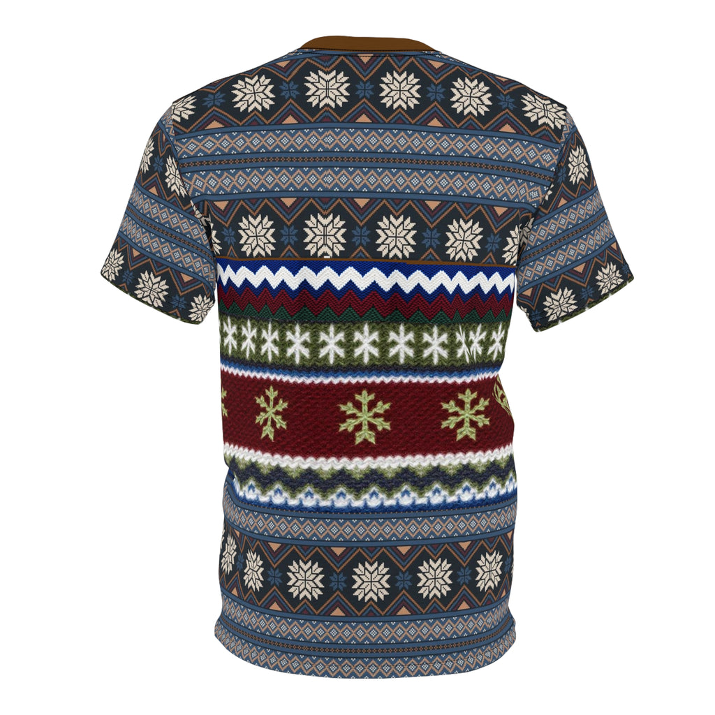 Christmas blue/brown cotton Tee