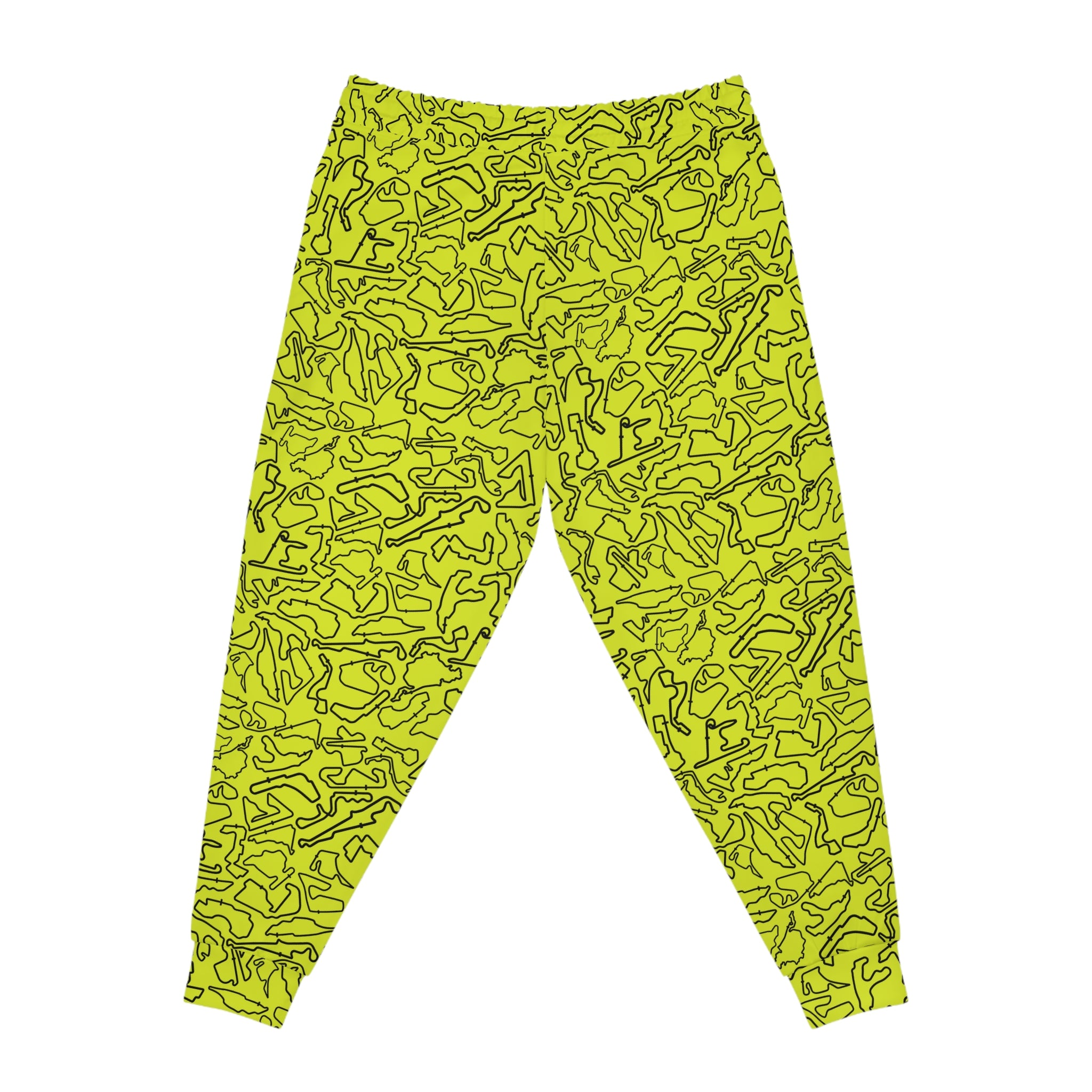 Track Camo unisex Yellow Joggers, Casual Lounge