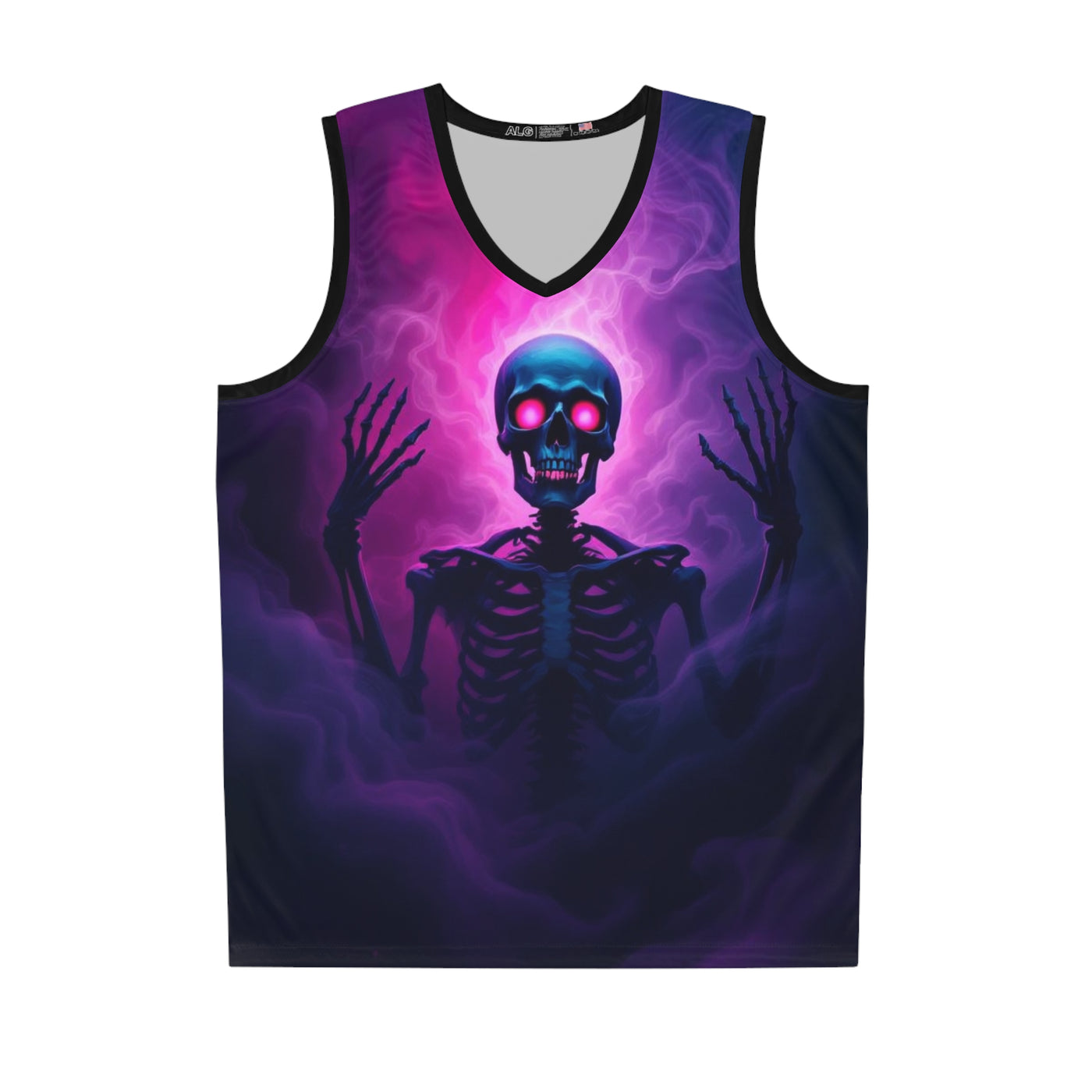 Skeleton pink smoke unisex Tank Vest