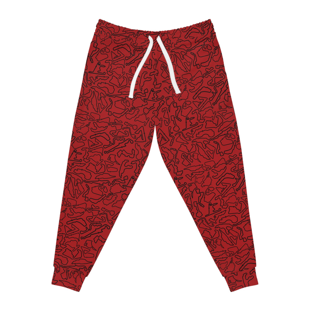Black Dark red Track Camo unisex Joggers, Casual Lounge