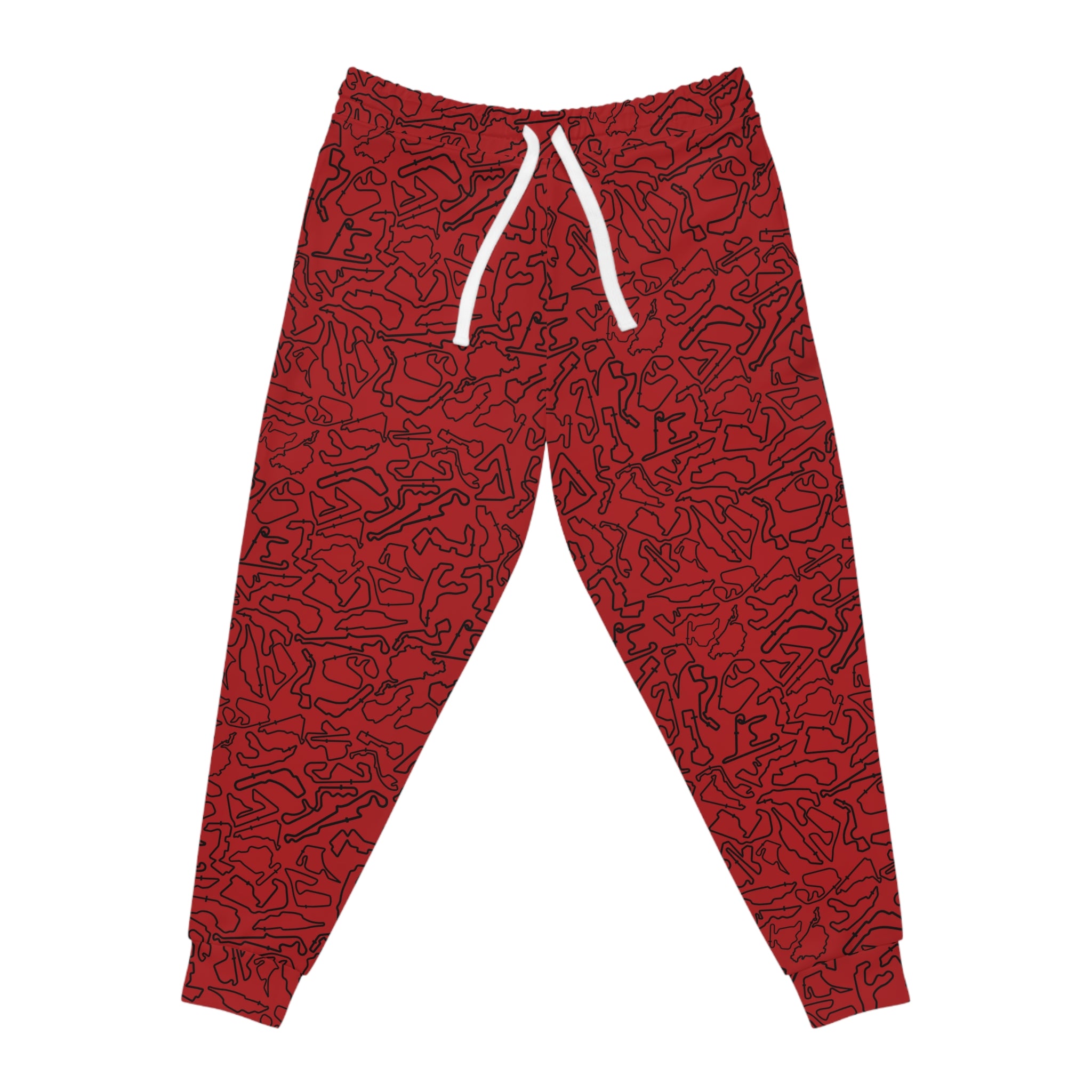 Black Dark red Track Camo unisex Joggers, Casual Lounge