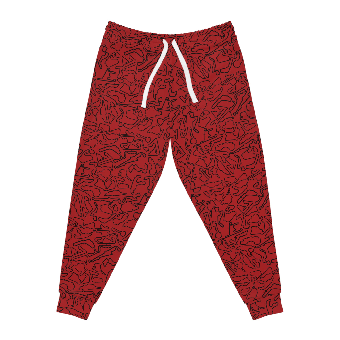 Black Dark red Track Camo unisex Joggers, Casual Lounge