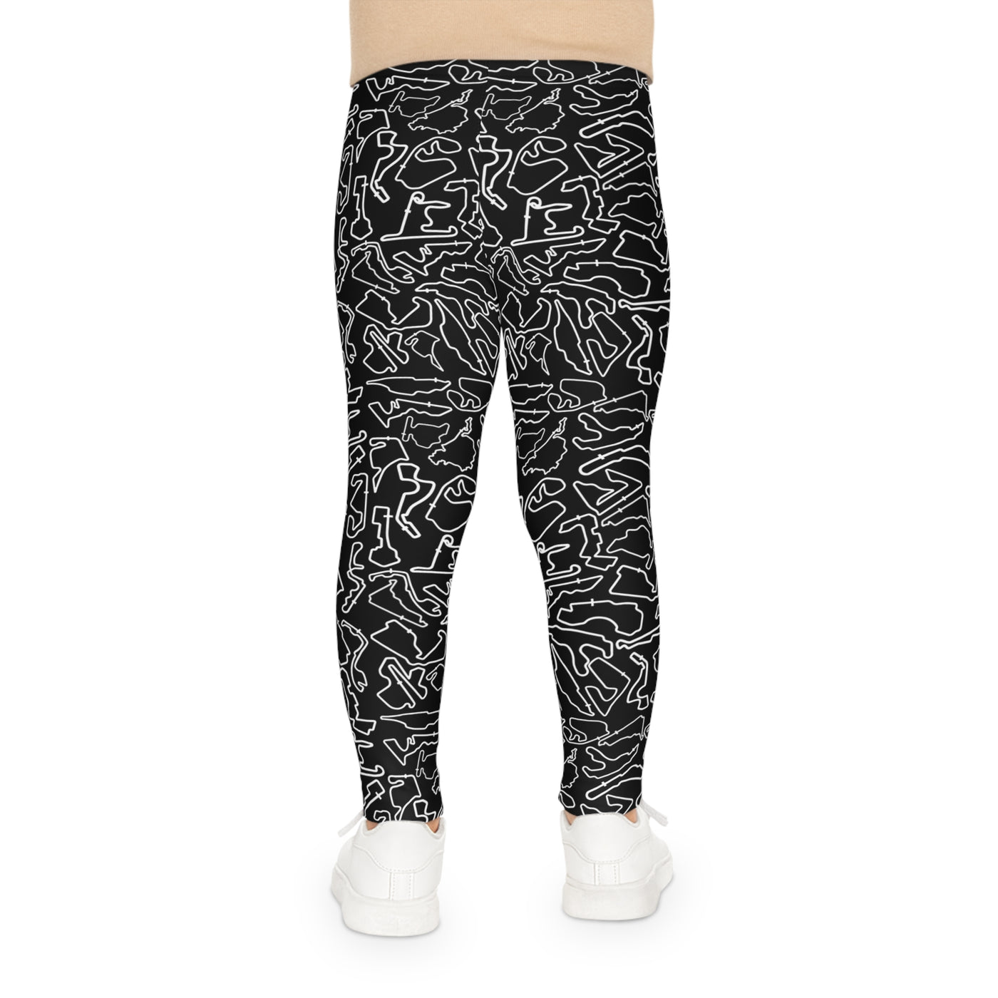Track print Black kids Leggings, Activewear, Fashionable
