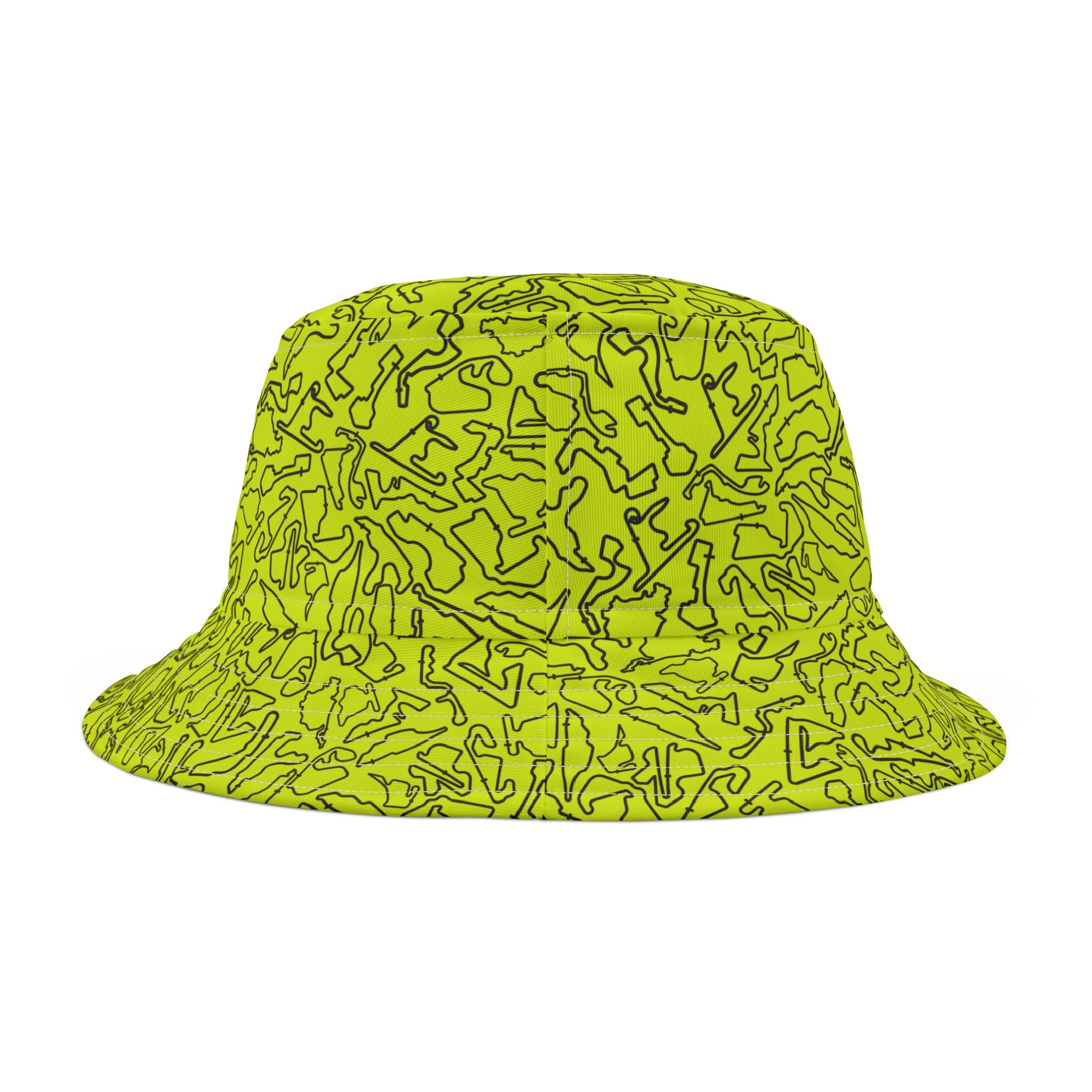 Yellow Track Camo bucket hat, Festival Fashion, Gift for Fashion Lovers, AOP Design