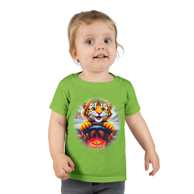 Playful Tiger Driving Toddler T-Shirt | Cute Kids Graphic Tee for Fun Adventures